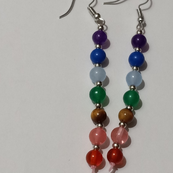 Glass chakra earings - Picture 5 of 5